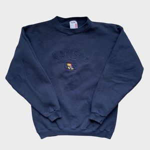Vtg Kansas Jayhawks USA Made Sweatshirt